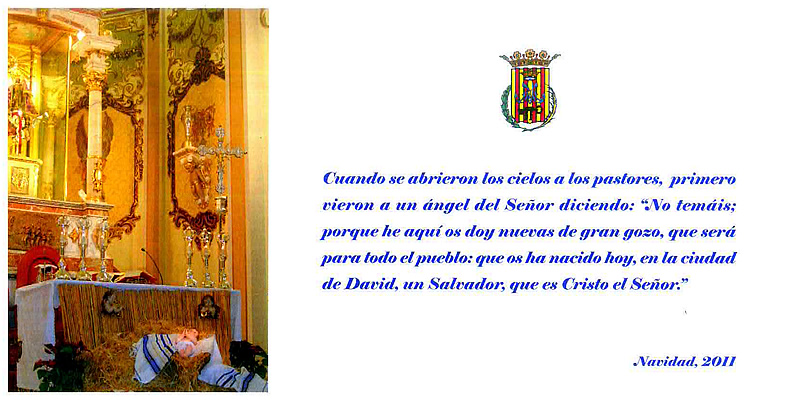 Felicitación navideña 2011 de la Real Cofradía Virgen del Lluch de Alzira Valencia España