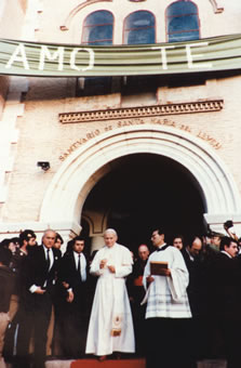 1982-Visita del Papa Juan Pablo II al Santuario